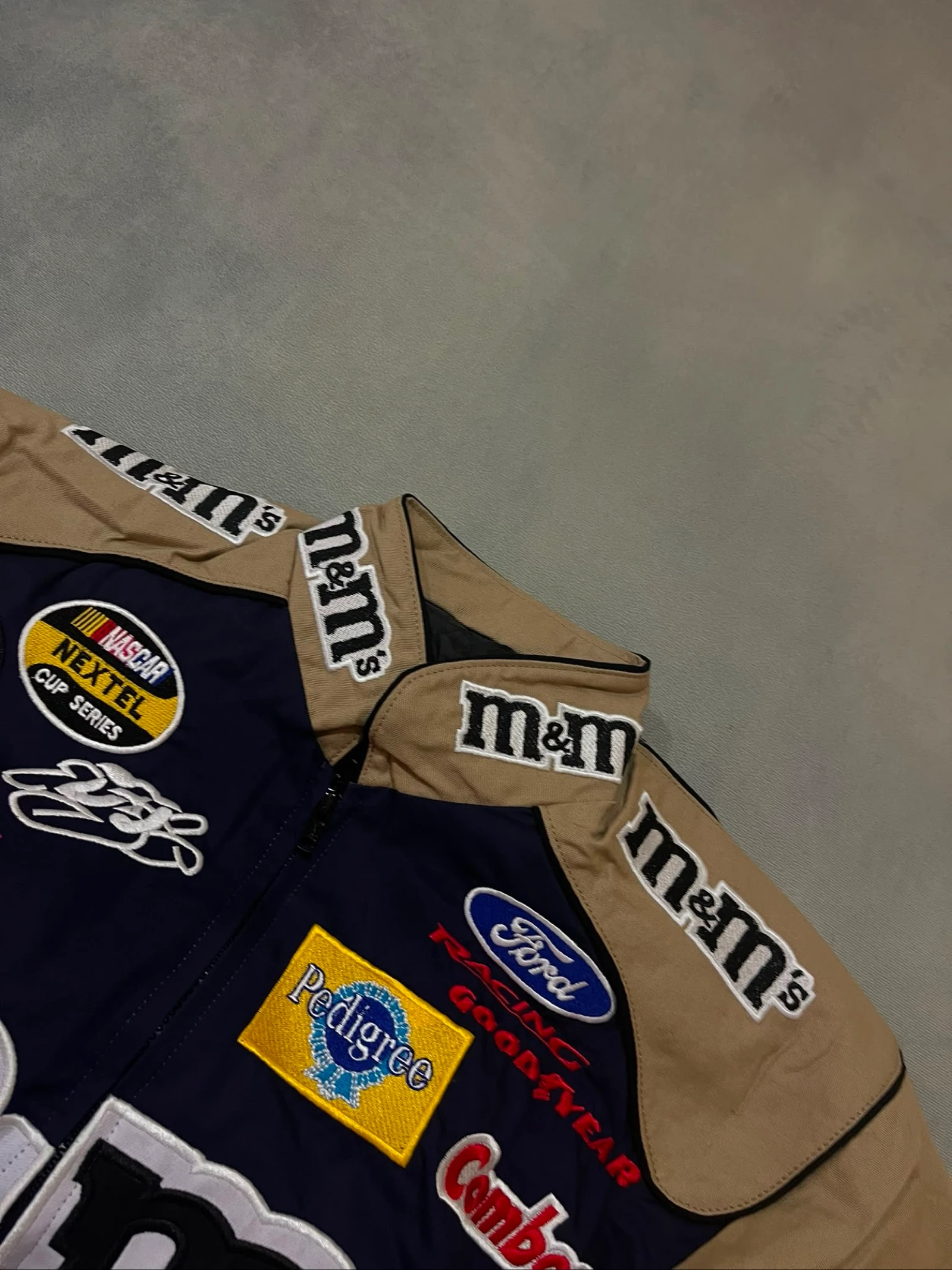 M&M Y2K Veste Bomber Parachute Imperméable Aviateur Top Gun Édition Premium Rétro Vintage 80s – photo 5